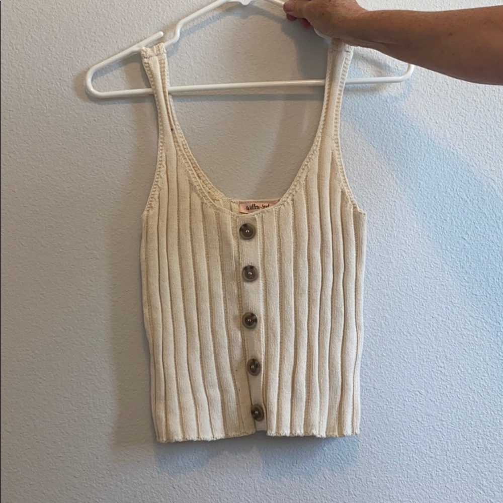 Willow and Root Button Front tank